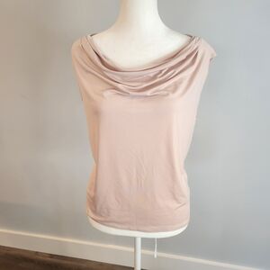 Chic Women's Cowl Neck Blouse - Blush